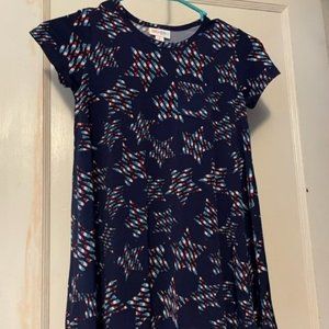 LuLaRoe Rocket Pop Slinky Girl's Scarlett Dress Size 6